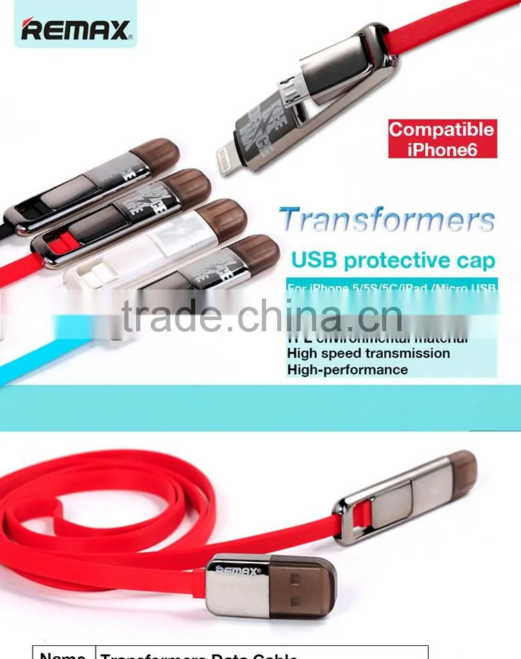 REMAX Transformer Lighting 2 in 1 Micro USB charger Cable