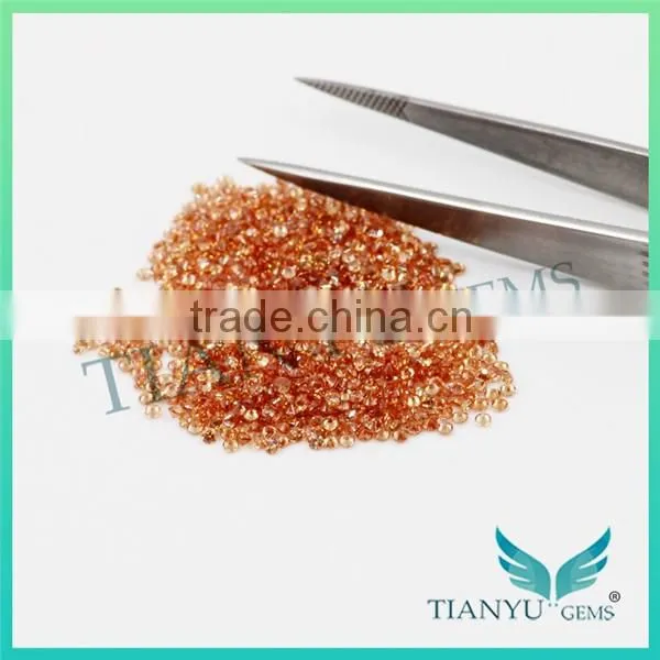 New Style Heat CZ Stone for Jewelry 2mm D-Champagne Round Brilliant Cut Loose Synthetic Cubic Zirconia Price