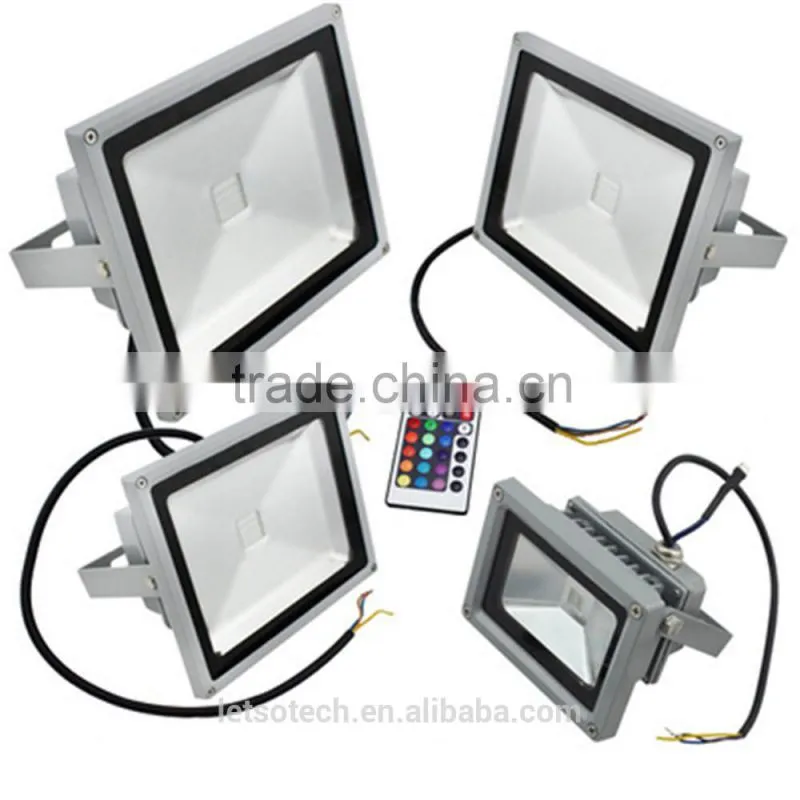 2016high quality factory price IP65 50w dmx rgb outdoor led flood light remote led floodlights with CE &ROHS&UL 3 years warranty