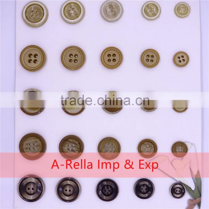 Round Shape 4 holes buttons for garment resin materials