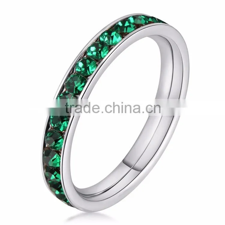 Wholesale high quality china birthstone rings factory stainless steel jewelry