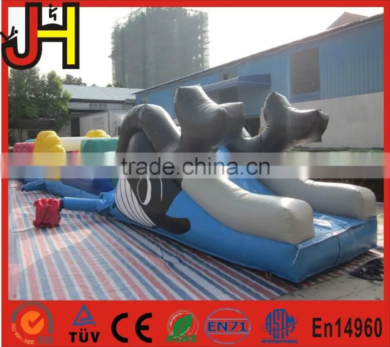 New 2016 shark inflatable obstacle course/ outdoor inflatable obstacle course