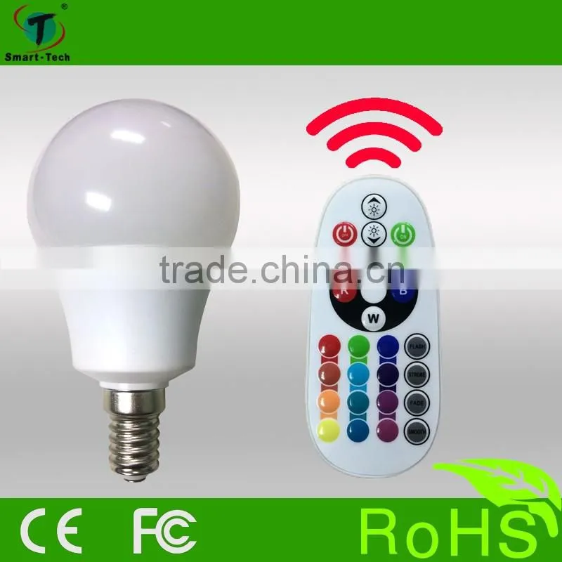 IR remote control E14 3W 5W color changing rgb bulb light