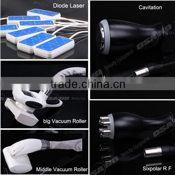 lipolaser + vacuum/4 in 1 lipolaser rf cavitation vacuum machine
