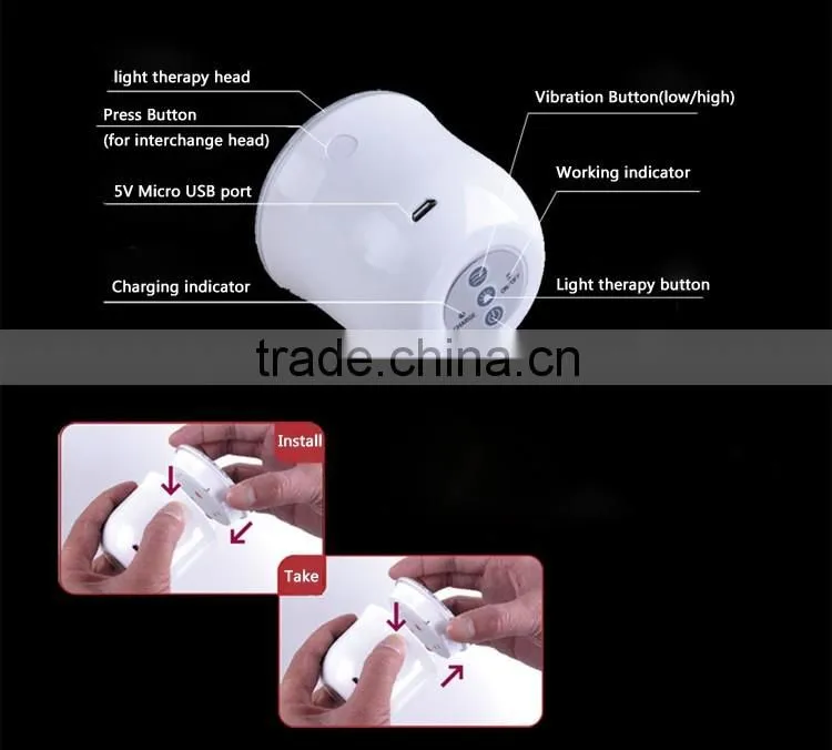 640nm Wrinkle remove led skin rejuvenation at home