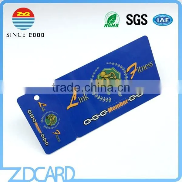 Loyalty PVC Combo Card with Break Off Punched Hole Key Tag