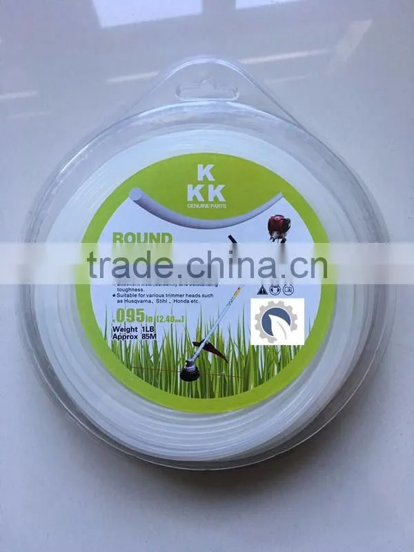 1LB 3.0mm colored nylon monofilament trimmer line,different shape
