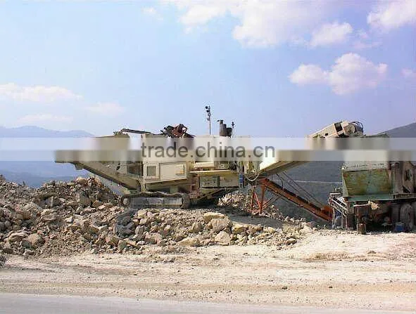 300-1000 tpd tire type mobile crushing and screening plant