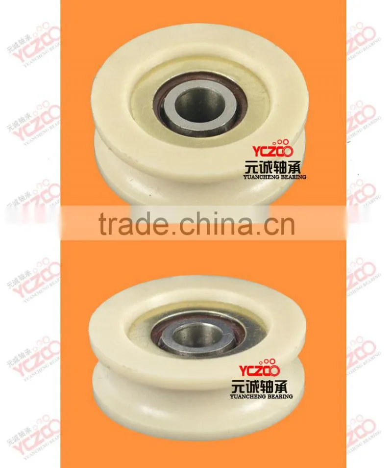 U groove wheel/roller guide for sliding closet door
