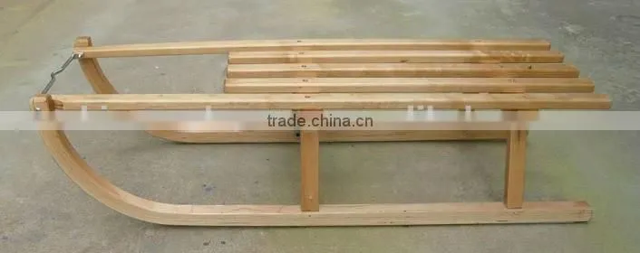39" WOODEN SNOW SLED FOR ADULTS