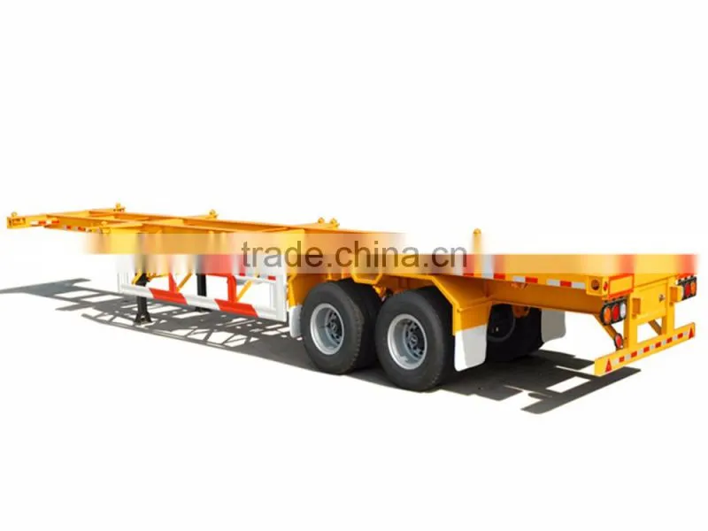 China manufacturer 3 axle 40ft flatbed container trailer