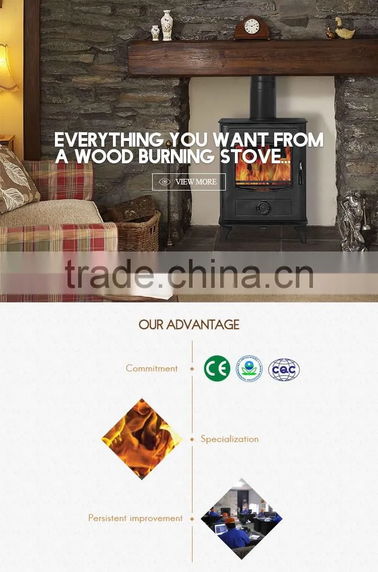 Multi fuel type wooden burning stove/fireplace heater HF905UCE Ivory white colour