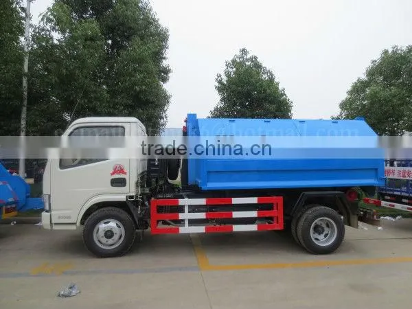 95 hp 4*2 DONGFENG Detachable Garbage Truck 4 m3