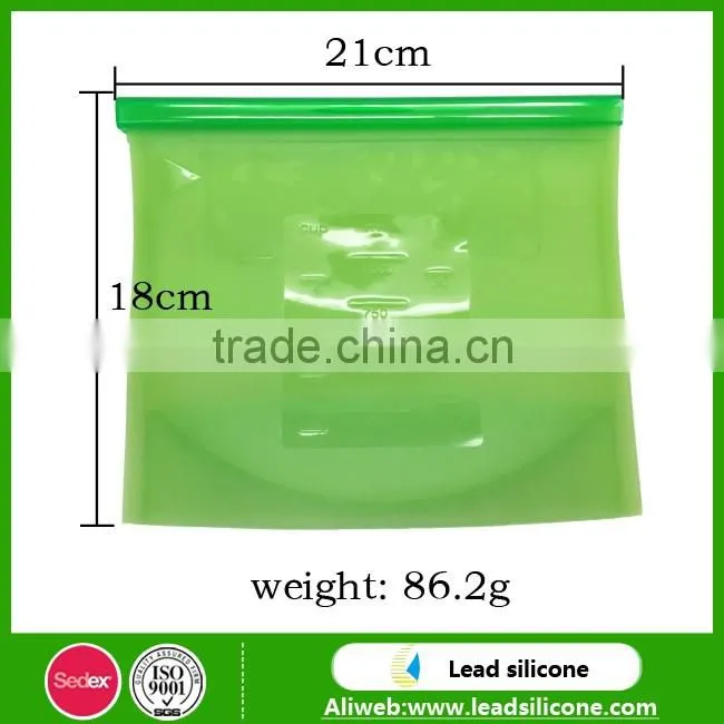 Food Grade Fresh Vegetable Silicone Seal Food Bags,Silicone Food Storage Bag