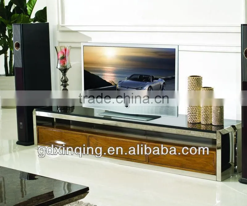 glossy white lacquer tv stand-E354