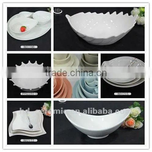 white ceramic unique soup bowls,bowl for restaurant,rectangular porcelain bowl