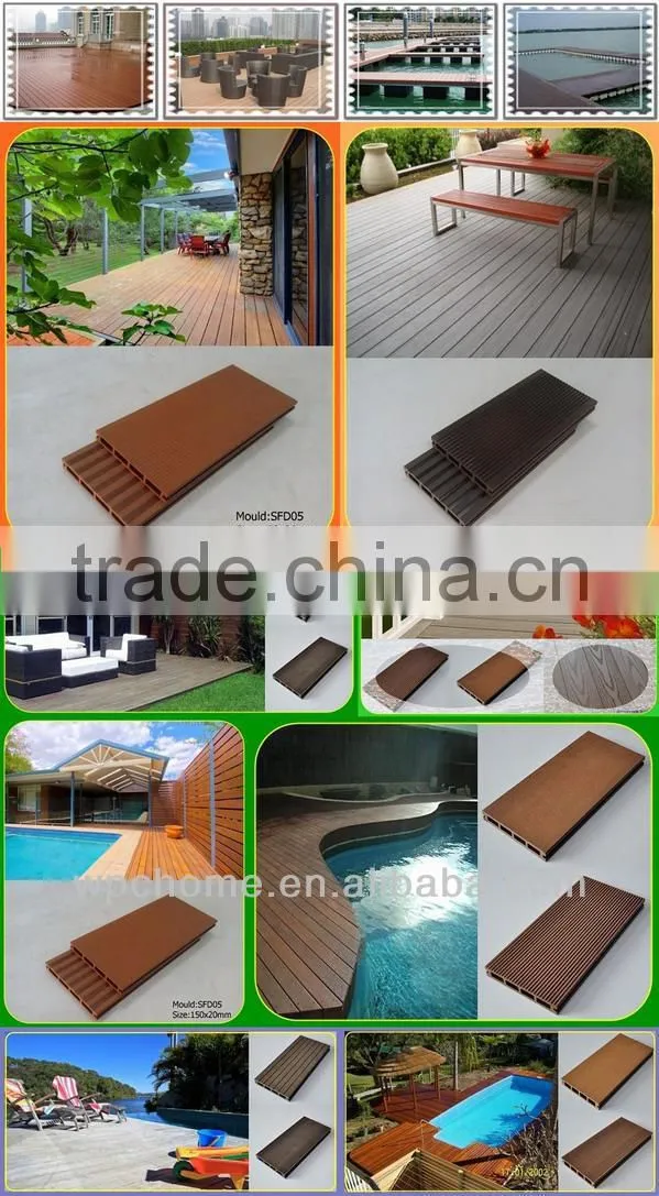 China high quality wpc decorative floorings laminate decking flooring waterproof floor