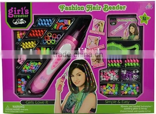 plastic fashion DIY hair beaders with knitting machine for children