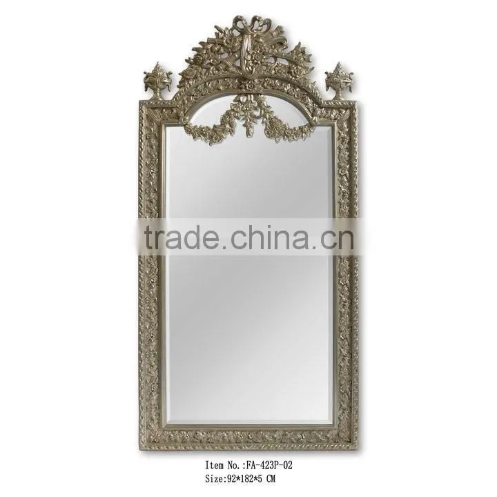 Decorative usage polyresin wall hanging mirror FA-423P-01