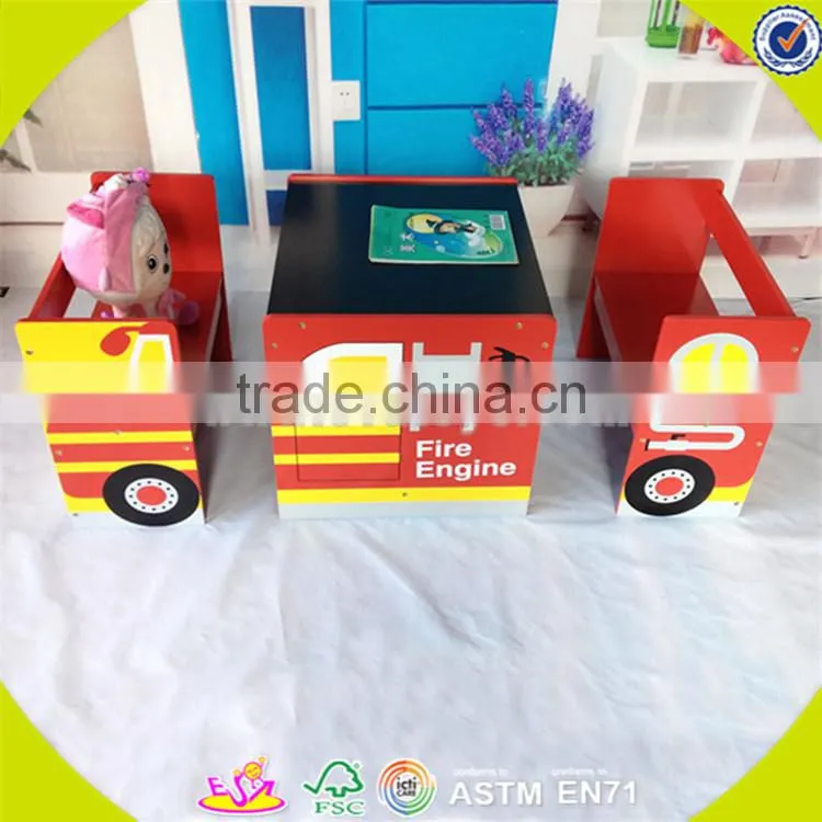 Wholesale beautiful wooden study table chairs,colorful kids wooden study table chairs,top sale study table chairs W08G143