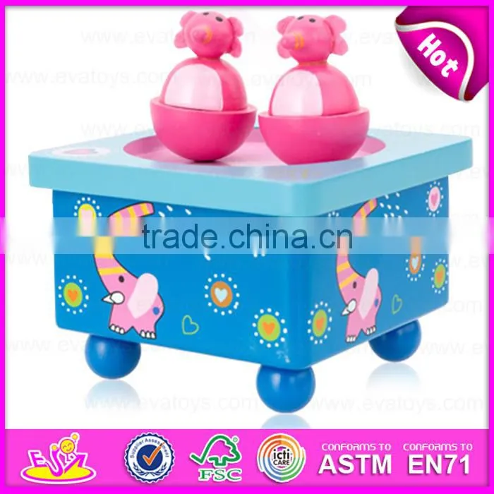 2015 Wooden instruments merry-go-round music box for gifts and home decoration W07B028-S