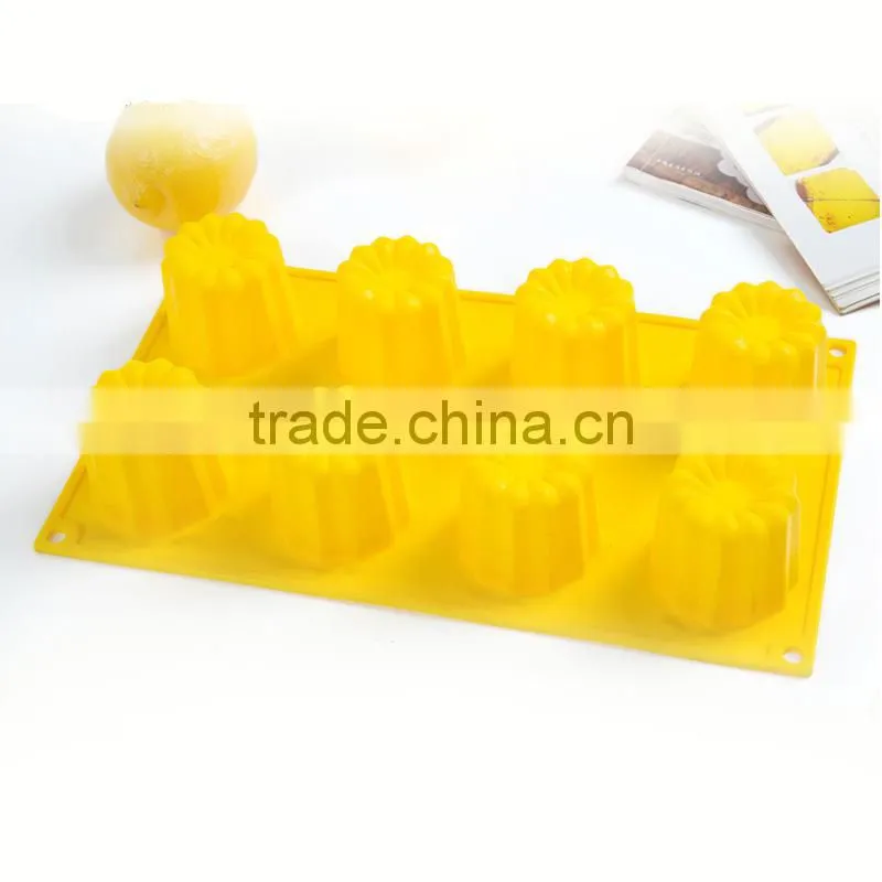 8 Round Silicone Cake Baking Mold Biscuit Chocolate DIY Mold