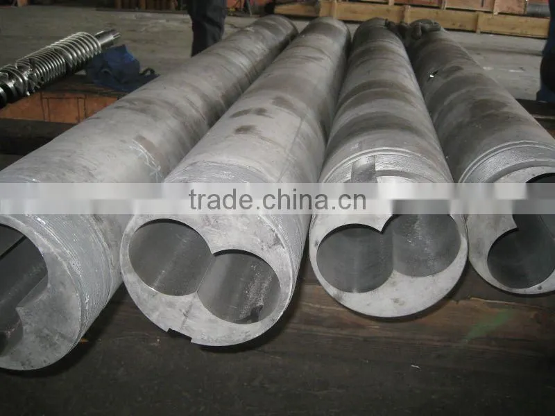 Conical twin screw for extruder machine