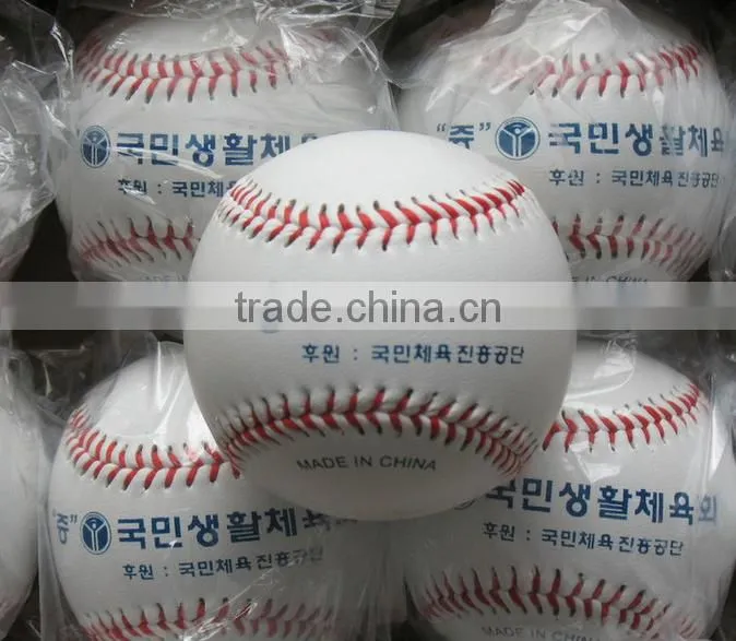 high quality&cheap price 9 inch 108 needles custom PU leather cork core softball&baseball