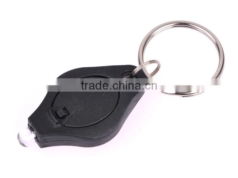 7 Color Plastic 20000mcd Cheap Custom Fashion Key Chain Mini Led Flashlight Keychain