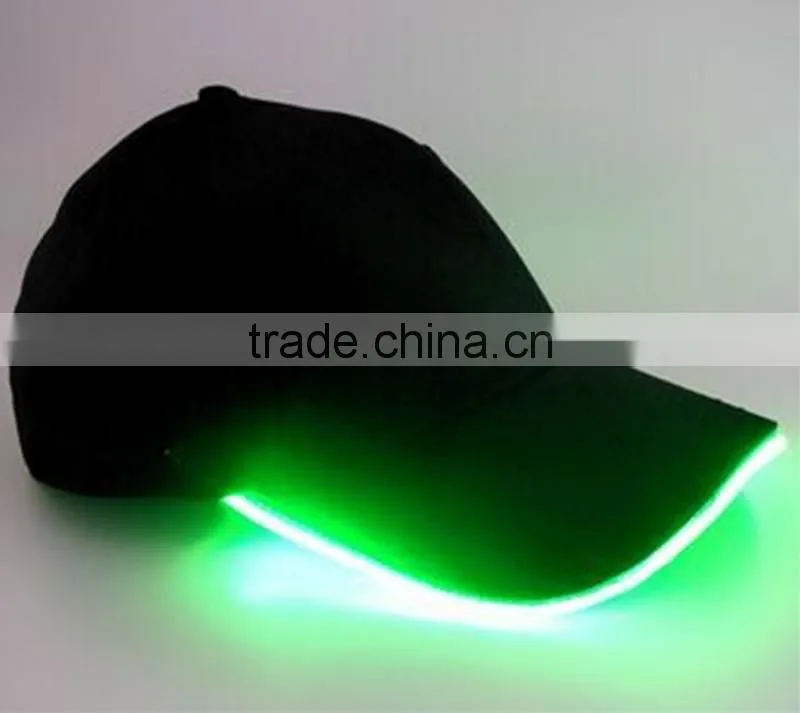 Blank Fiber Optic Cap , Flashing Cap , Led Light Caps And Hats Wholesale