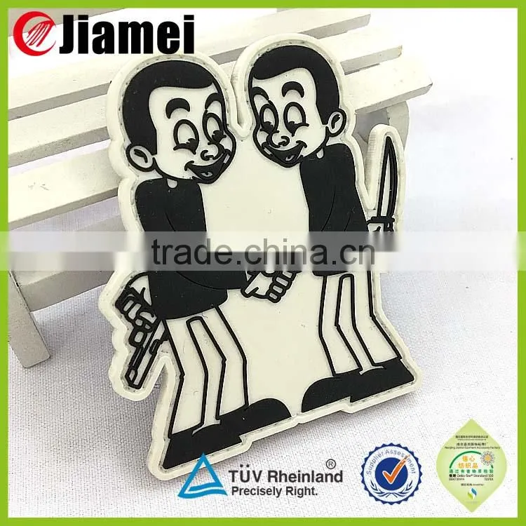 customized logo clothes brand name rubber patch maker