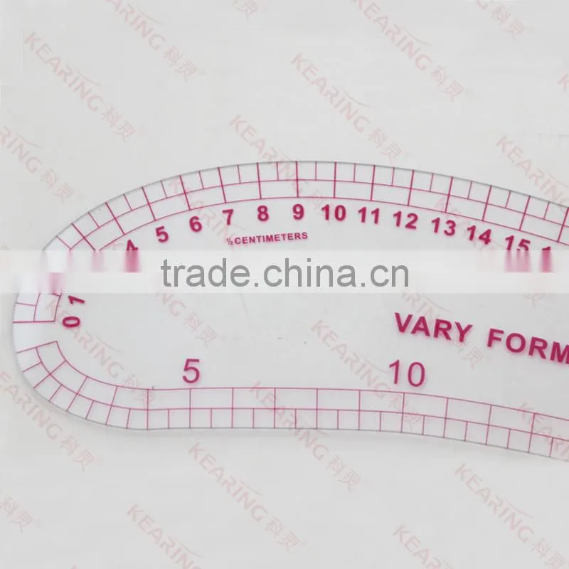 Kearing OEM Hip Line Sewing Ruler 48cm French Curves for Fashion Design Plastic Rulers# 6248