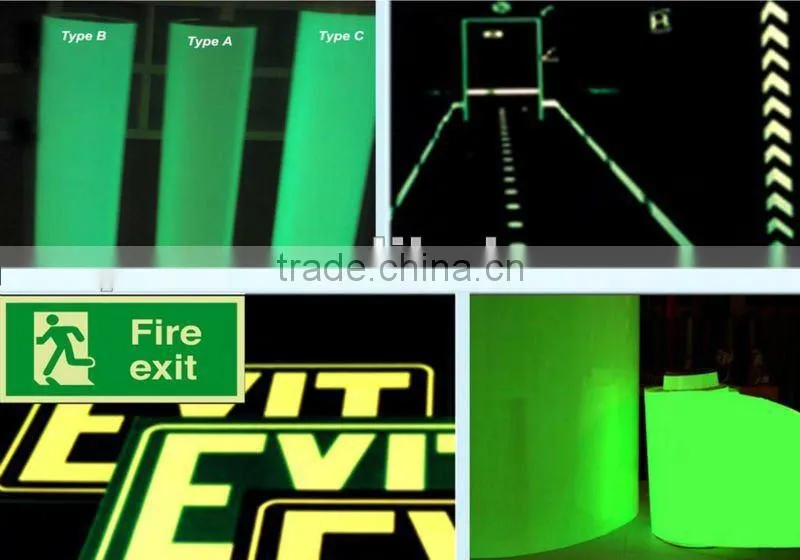 digital print photoluminescent film for safety signs