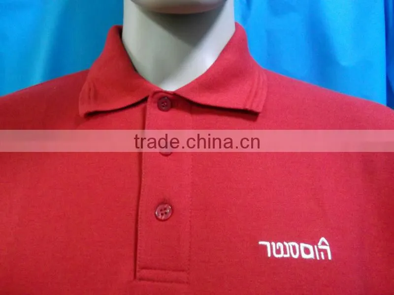 Men long polo shirt with customer embridery logo