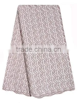 Simple fashionable wholesale cotton african lace fabrics latest design african swiss voile lace fabric SL0425