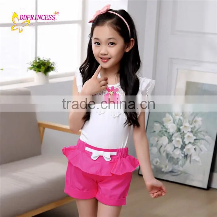 Cheap 2017 morden design girl 's two piece dress set sport dress for children