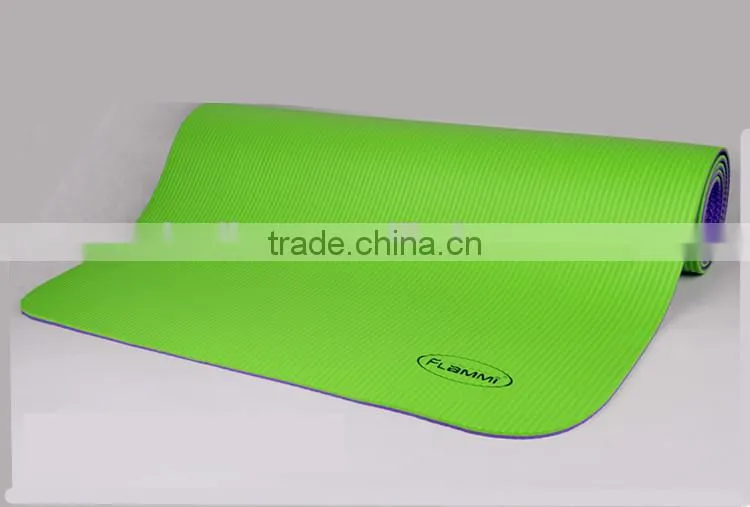 Double Layers Customized Printed Eco-friendly Anti-slip TPE Yoga Mats