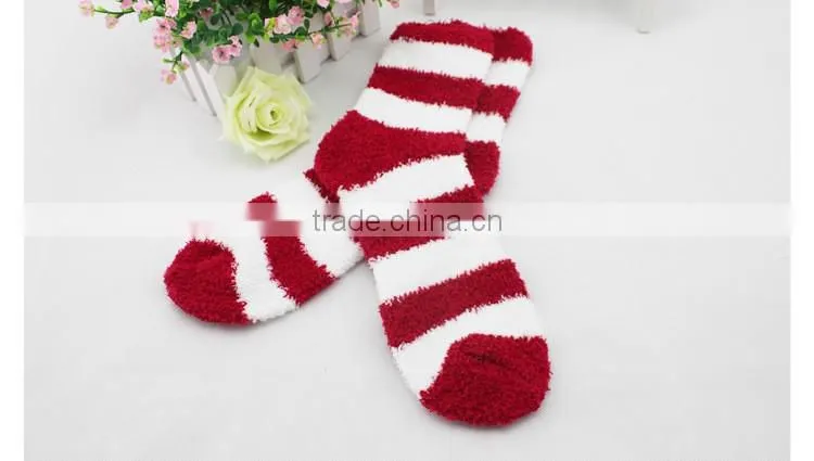 Womens sleeping polyester warm microfiber bed tube socks