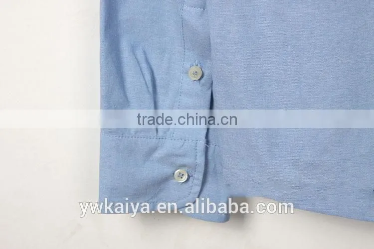 2014 hot sale fashion leisure hit collar denim long sleeve cheap fancy blouse for women