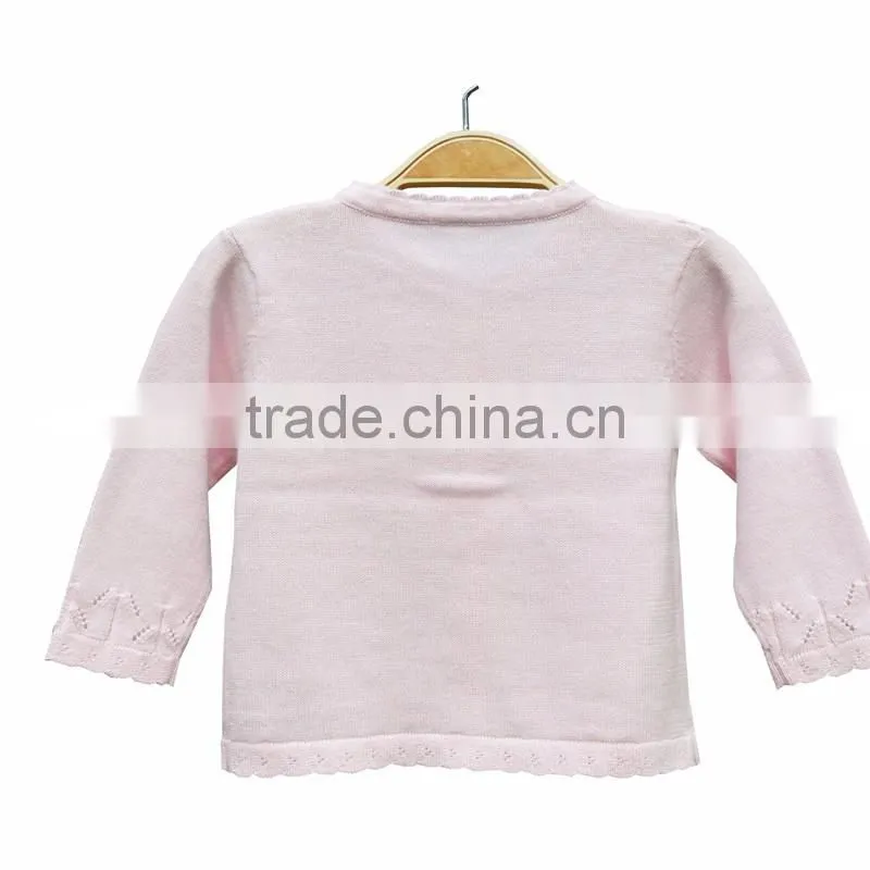 Wholesale Long sleeves Round Neck High Quality Girl Sweater Cardigan