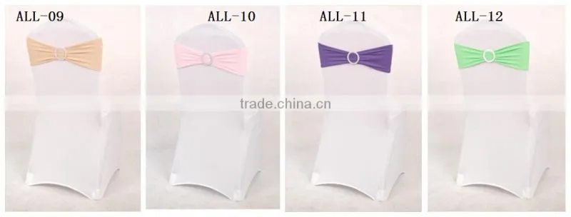 spandex lycra chair bands elastic chair sash with buckle for wedding