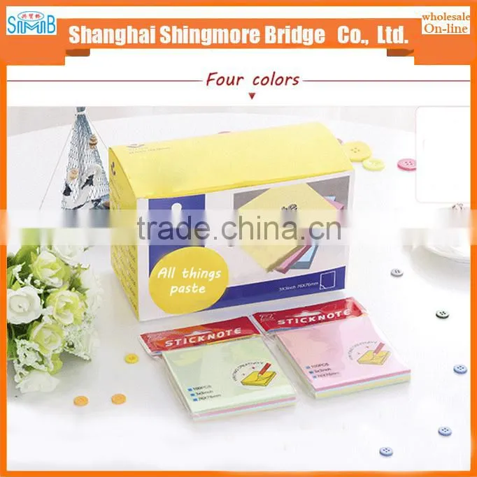 Hot wholesale sticky not pad, memo pad, school and office used for routine