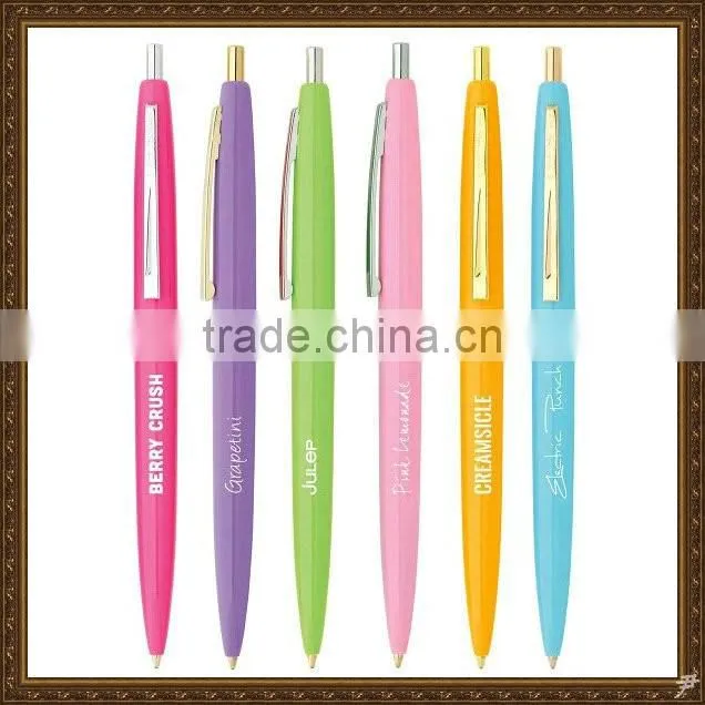 High-grade and smooth write bic logo print plastic ballpoint pen