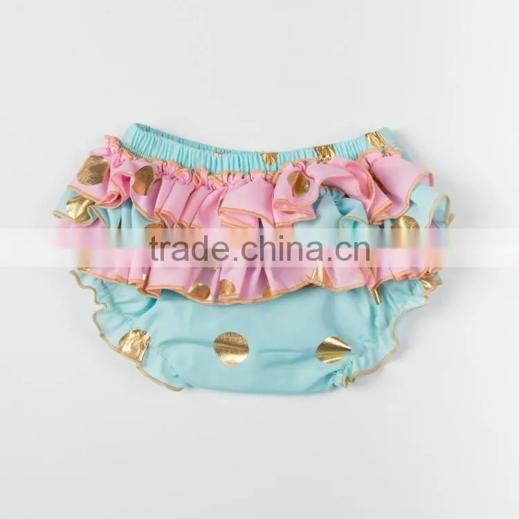 wholesale new arrival cute baby bloomers with golden polka dots toddlers shorts MC6011503