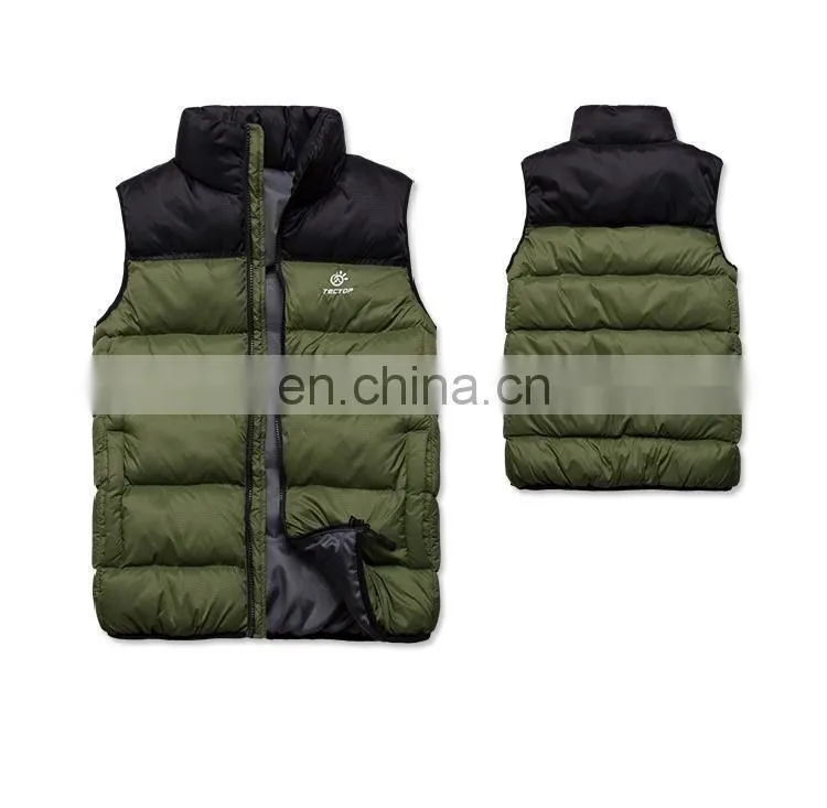Mens winter warm padded vest jacket