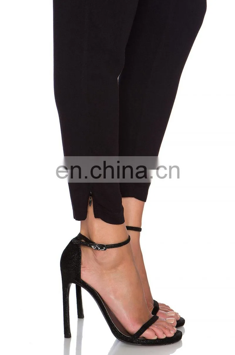 Hidden Zippered Leg Openings Tailored Spandex Leggings for Women 2015