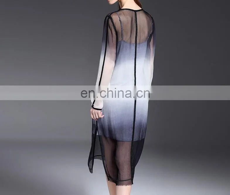 Women chiffon loose two pieces wholesale elegant summer long dress