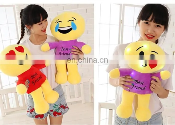 Popular design led cheap price emoji pillow for promotional
