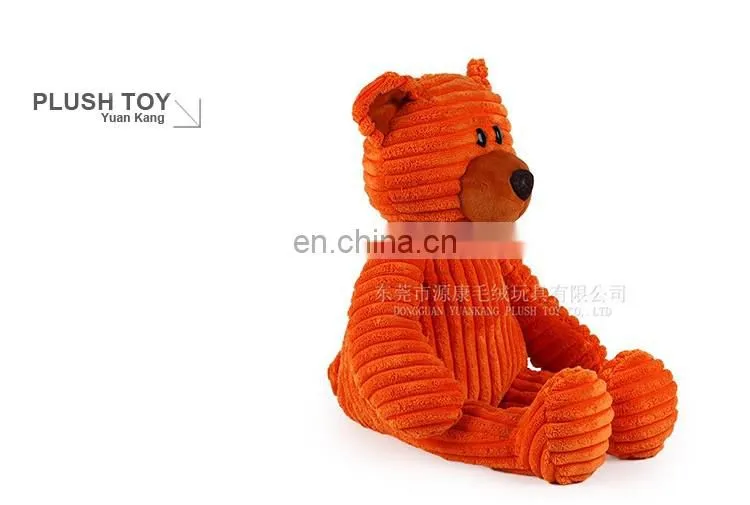 chubby plush orange fabric fat bear