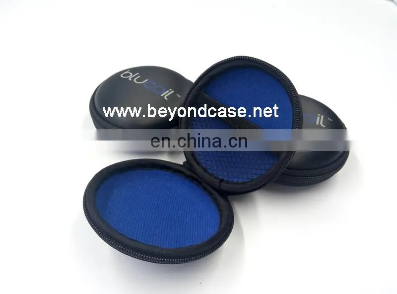 Handsfree Earset Case, Zippered Earbud Case, EVA Earphone hard Case